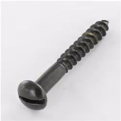 Vis bois Tête ronde TR Fendue 4X20 Acier zingué noir Autre références : 3617500791931 006793