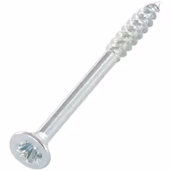 VBA Vis bois agglo Tête fraisée TF Pozi 4X30 Filetée sur 18 Cranté Acier zingué Autre références : 3617500570994 u0609969 2VB ...