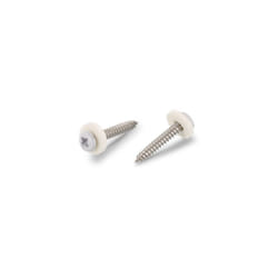Vis Express - Vis tôle Tête cylindrique tc Pozi N°2 + Rondelle Nylon 3.9X32 Inox A2 Blanc-1 piece