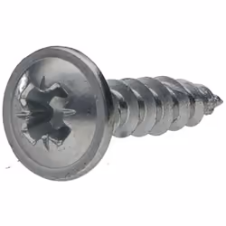 VBA Vis bois agglo Poelier tête ronde large TRL Pozi N°2 4X25 Filetage total Diamètre de tête: 10 Acier zingué Diametre = 4,  ...