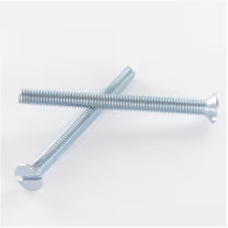 Vis métaux Tête fraisée TF Fendue M4X55 Acier zingué blanc Autre références : 3663072029996 VIS181ZINC 7070120455 7070120455