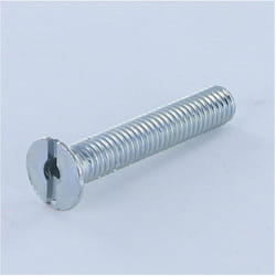 Vis métaux Tête fraisée tf Fendue M6X35 Percée Acier zingué blanc-1 piece
