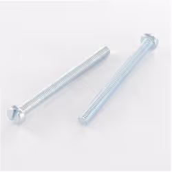 Vis métaux Tête cylindrique TC Fendue M6X60 Acier zingué blanc Vis métaux Tête cylindrique TC Fendue M6X60 Acier zingué blanc ...