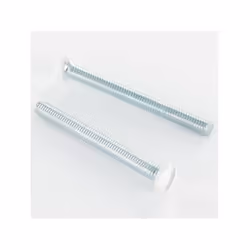 Vis métaux Tête fraisée bombée TFB Fendue M4X45 Diamètre de tête: 7.5 Bossage extérieur Acier zingué blanc RAL9010 blanc pur  ...