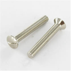 Vis métaux Tête fraisée bombée tfb Fendue M5X45 Diamètre de tête: 8.9 Bossage extérieur Acier nickelé-1 piece