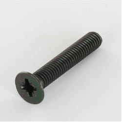 Vis métaux Tête fraisée tf Pozi N°2 M4X25 Acier zingué noir-1 piece