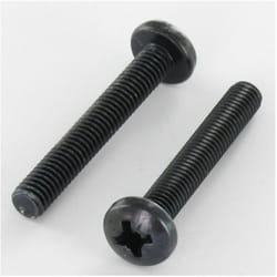 Vis métaux Tête cylindrique large tcl Pozi N°2 M5X16 Acier zingué noir-1 piece