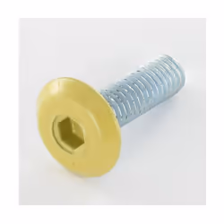 Vis métaux tête plate Clé de 4 HC4 M6X20 Acier zingué blanc Tête RAL1002 Autre références : 3663072037359 QUVM00046