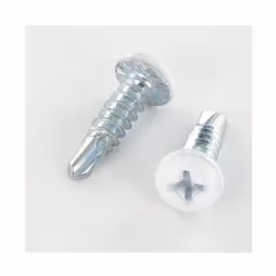 Vis autoperceuse Tête cylindrique bombée TCB Phillips 4.8X19 Filet tôle Acier zingué RAL9010 blanc pur Autre références : 361 ...