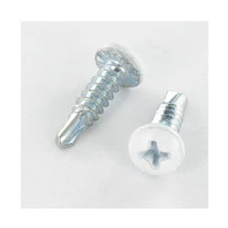 Vis Express - Vis autoperceuse Tête cylindrique bombée tcb Phillips 4.8X19 Filet tôle Acier zingué RAL9010 blanc pur-1 piece