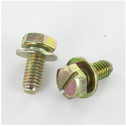 Vis Express - Vis métaux Tête hexagonal fendue M4X10 Avec Rondelle 4X10X0.8 Bichromaté-1 piece
