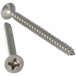 VBA Vis bois agglo Tête fraisée TF Pozi N°3 6X20 Filetage total Inox A4 Autre références : 9050460 20