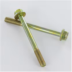 Corps de boulon filetage partiel Charpente Tête hexagonale TH Embase collerette M16X180 Bichromaté Corps de boulon filetage p ...