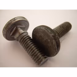 Vis métaux tête plate Collerette Carré M6X20 Diamètre de tête: 14.5 Filetage total Acier brut Autre références : 361750116520 ...