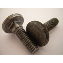 Vis métaux tête plate Collerette Carré M6X20 Diamètre de tête: 14.5 Filetage total Acier brut-1 piece
