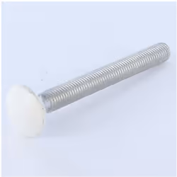TRCC JAPY tête ronde collet carré M6X50 Filetage total Aluminium Acier zingué Laqué blanc RAL9016 blanc signalisation Autre r ...