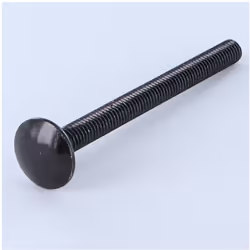 TRCC JAPY tête ronde collet carré M6X70 Filetage total Acier zingué noir Autre références : 3473571370600 8606-39 205978 AN M ...