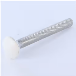 TRCC JAPY tête ronde collet carré M7X40 Pas de 100 Filetage total Aluminium RAL9016 blanc signalisation 80%B Autre références ...