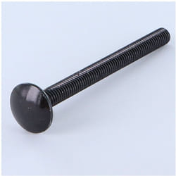 Trcc japy tête ronde collet carré M7X100 Pas de 100 Filetage total Acier zingué noir-1 piece