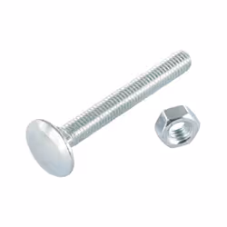 Boulon (vendu avec Ecrou) TRCC JAPY tête ronde collet carré M10X90 Filetage total Acier zingué Autre références : 34735713721 ...