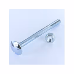 Boulon (vendu avec Ecrou) TRCC JAPY tête ronde collet carré M10X200 Filetage partiel Acier zingué Autre références : 34735713 ...