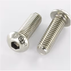 Vis métaux BHC (Tête Bombée Hexagonal creux) M8X12 Filetage total Classe 10.9 Clé de 5 HC5 Acier nickelé Autre références : 3 ...