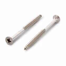 VBA Vis bois agglo Tête fraisée TF Pozi N°3 6X150 Filetage partiel Inox A4 Autre références : 9050460 150/7