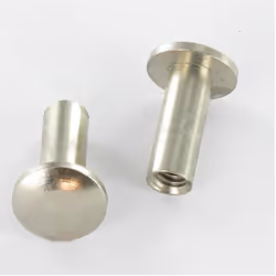 Vis Express - Ecrou Relieur Tête bombée M4X12 4X14 Laiton chrome-1 piece
