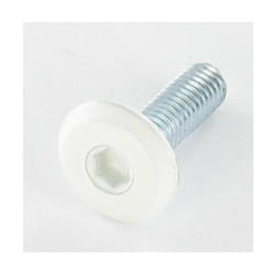 Vis métaux tête plate Clé de 4 HC4 M6X25 Acier zingué Tête RAL9010 blanc pur-1 piece