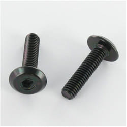 Vis métaux tête plate Clé de 4 HC4 M6X90 Acier zingué noir-1 piece