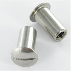 Vis Express - Ecrou Relieur Tête bombée Fendue 12.5X25 M8X22 Inox-1 piece