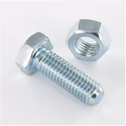 Boulon (vendu avec écrou) Tête hexagonale TH M16X80 Classe 6.8 Acier zingué blanc Autre références : 3663072213395 610007AA 1 ...