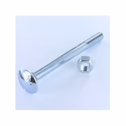 Boulon (vendu avec Ecrou) TRCC JAPY tête ronde collet carré M6X35 Filetage partiel Acier zingué Autre références : 3617501102 ...