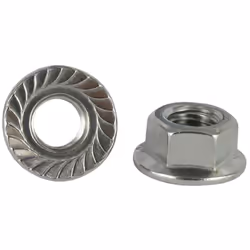 Ecrou Hexagonal HU Inox A2 Embase collerette crantée M8 + GLEITMO Autre références : 692328 04EHEILC08