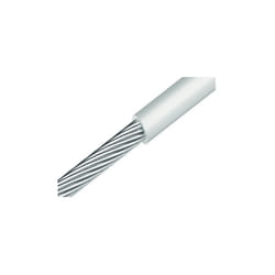 Mètre de Câble monotoron Diamètre 4 Inox A4 gaine pvc Blanc (vendu au m)-1 pièce