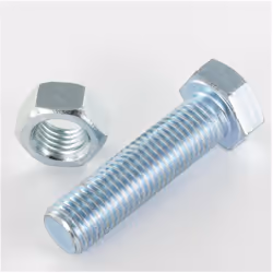 Boulon (vendu avec Ecrou) Tête hexagonale TH M24X140 Classe 8.8 Acier zingué NO LOGO Autre références : 3617500851345 610020C ...