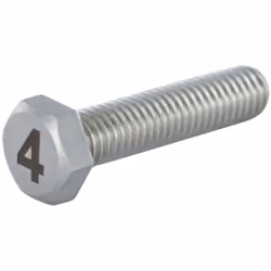 Vis métaux Tête hexagonale TH 8X35 Inox A4 Gravure CHIFFRE 4 Autre références : 3663072506176