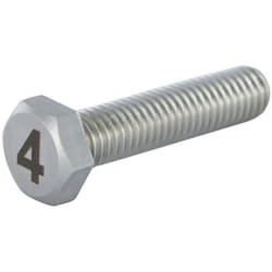 Vis métaux Tête hexagonale TH 8X35 Inox A4 Gravure CHIFFRE 4-1 piece