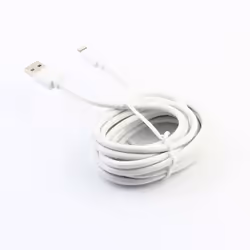 Muvit MUUSC0139, 3 m, Lightning, USB A, Mâle, Mâle, Blanc