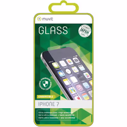 Muvit MUSPTGIPH7 écran et protection arrière de téléphones portables Protection d'écran transparent Apple 1 pièce(s)