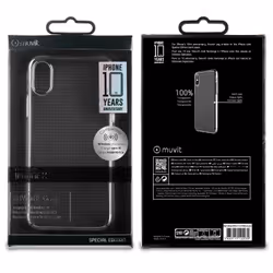 Muvit MUCRY0172 coque de protection pour téléphones portables Housse Noir, Argent