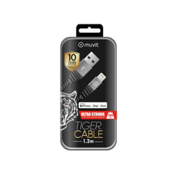 Muvit TGUSC0001 câble Lightning 1,2 m Gris