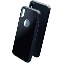 MUVIT Glasskin Coque Glass Case Noire: Apple iPhone X / XS