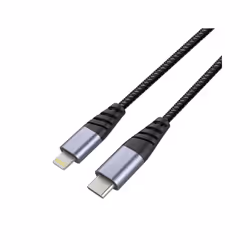 Muvit TGUSC0014, 1,2 m, Lightning, USB C, Mâle, Mâle, Gris