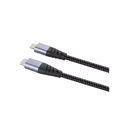 Muvit TGUSC0015, 2 m, Lightning, USB C, Mâle, Mâle, Gris
