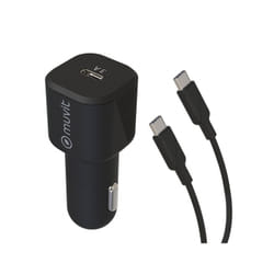 Muvit MCPAK0046 chargeur d'appareils mobiles Universel Noir Allume-cigare Auto