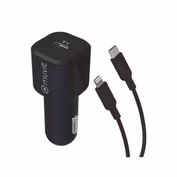 Muvit MCPAK0045, Auto, Allume-cigare, 12 V, 3 A, 1 m, Noir