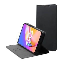 Muvit Étui Folio pour Oppo A74 5G - Noir
