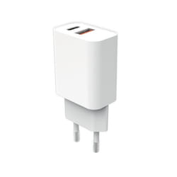 MYWAY CHARGEUR SECTEUR PD 20W USB-C + QC 18W USB-A BLANC