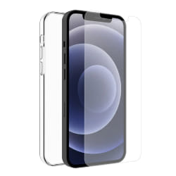 Pack coque Recycletek Muvit For Change pour iPhone 12 iPhone 12 Pro Transparent + Verre trempé
